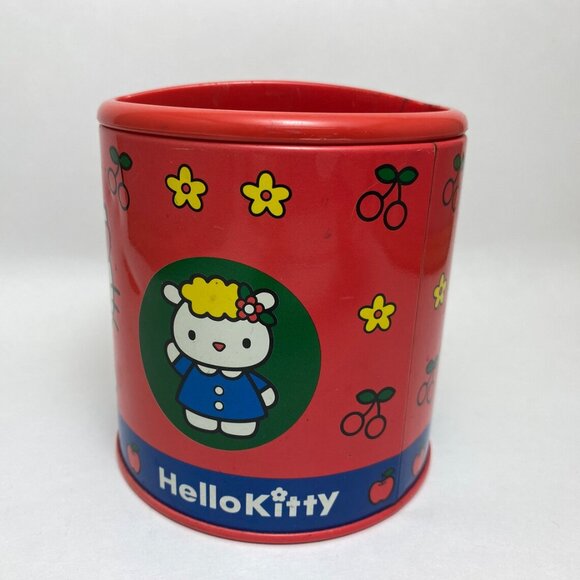 Hello Kitty Desk Organizer Pencil Holder Tin 2003 Sanrio - Picture 4 of 6
